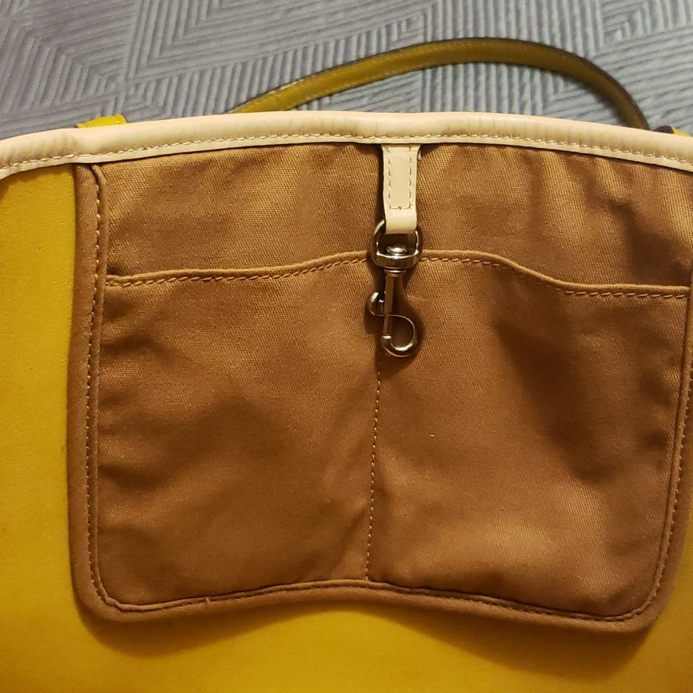 Coach brown and tan leather satchel for women - Picture 9 of 10